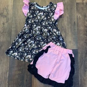 Boutique Floral Short Set-NEW- size 6/7